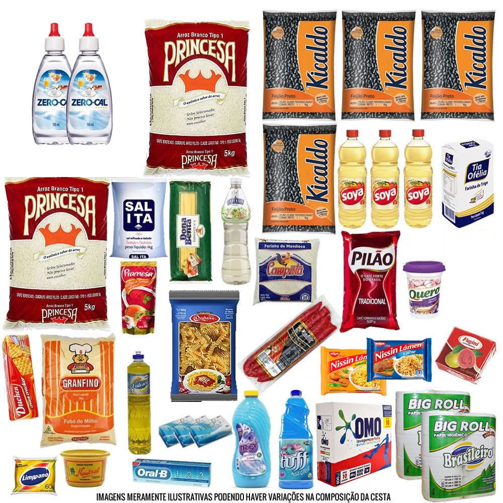 Cesta Básica Completa– F – Com adoçante (29 Itens)