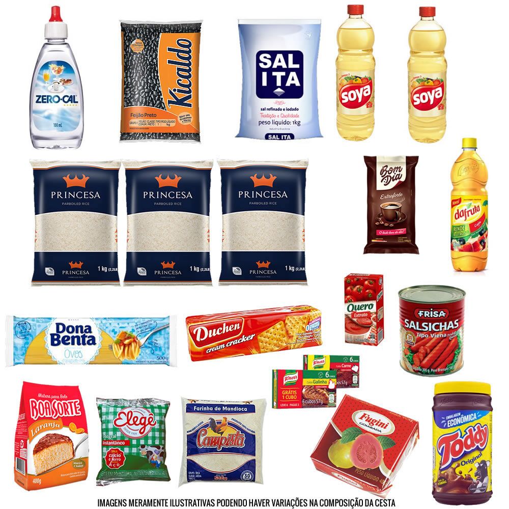 Cesta Básica - A - Com adoçante (18 Itens)