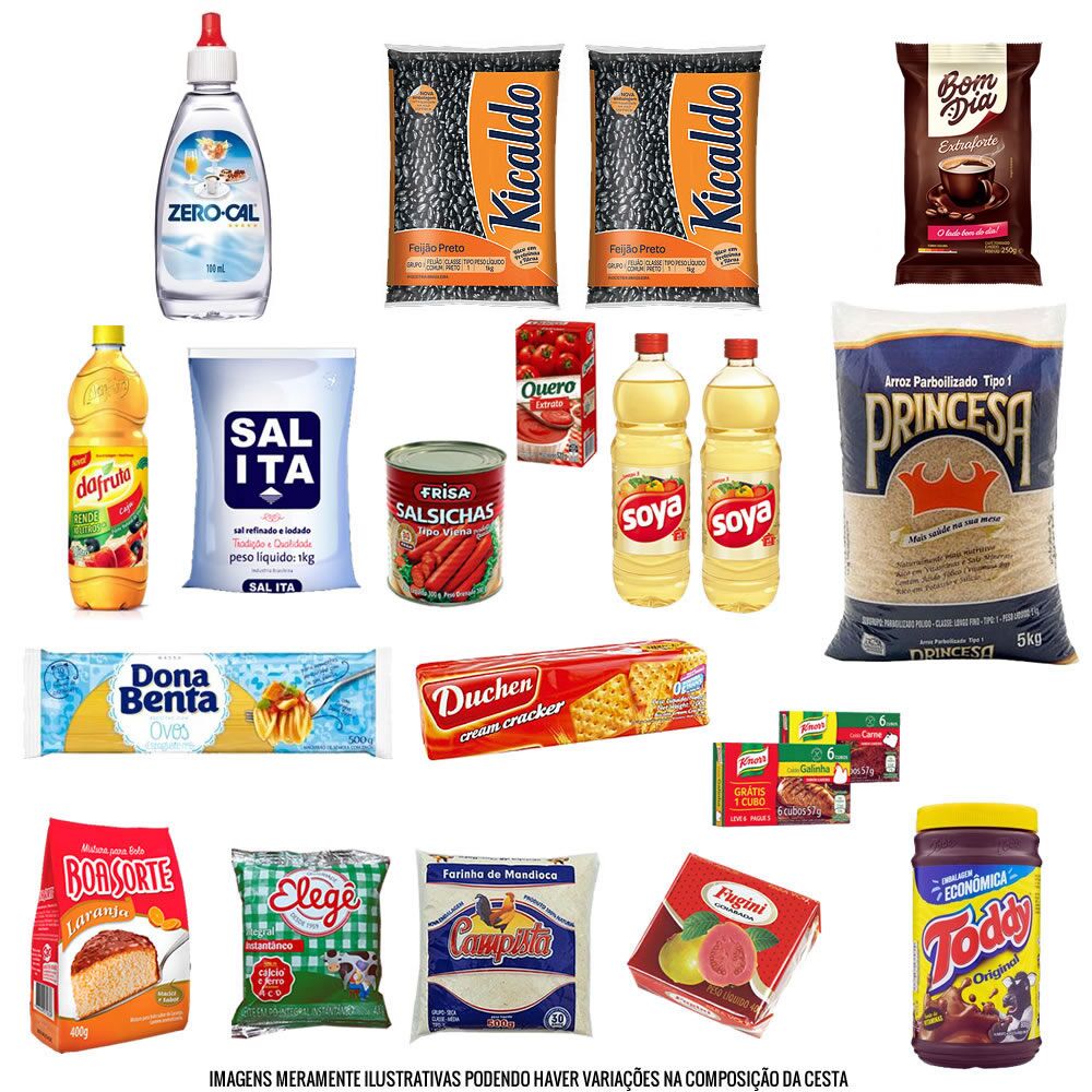 Cesta Básica - B - Com adoçante (18 Itens)