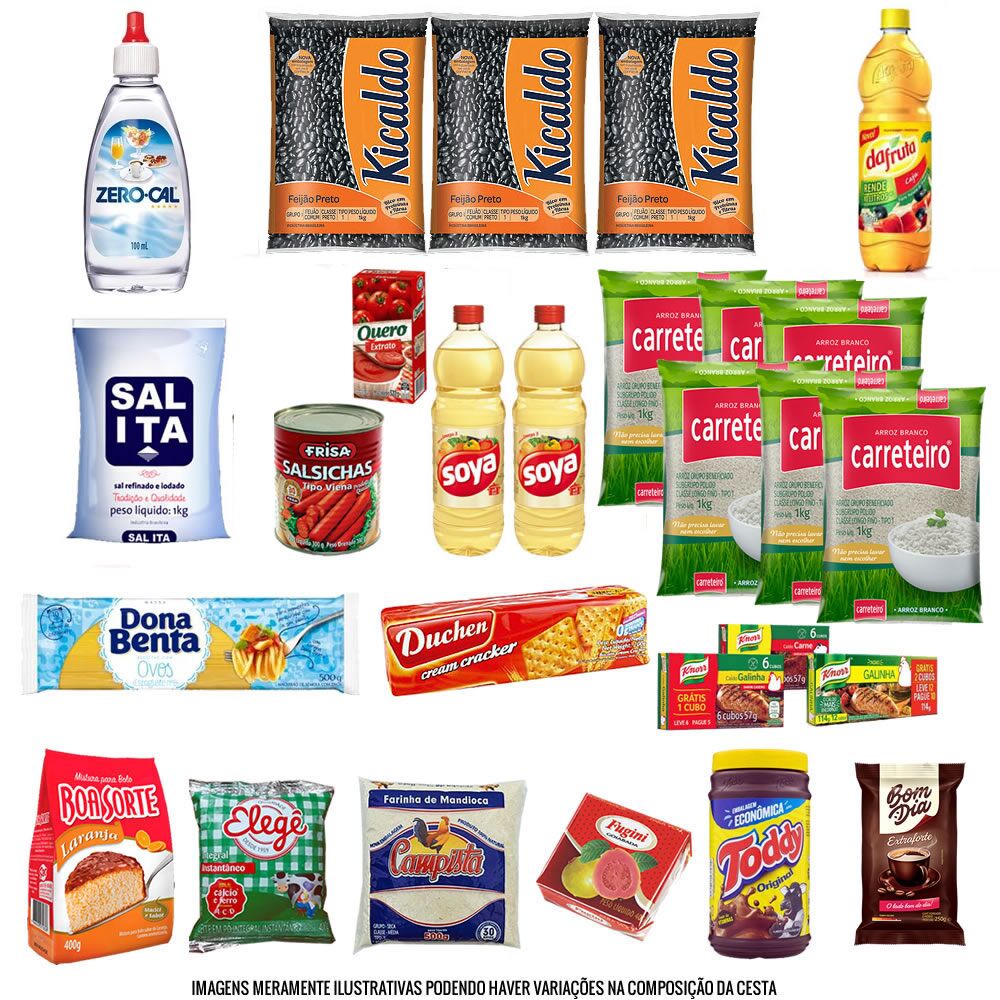 Cesta Básica - C - Com adoçante (18 Itens)