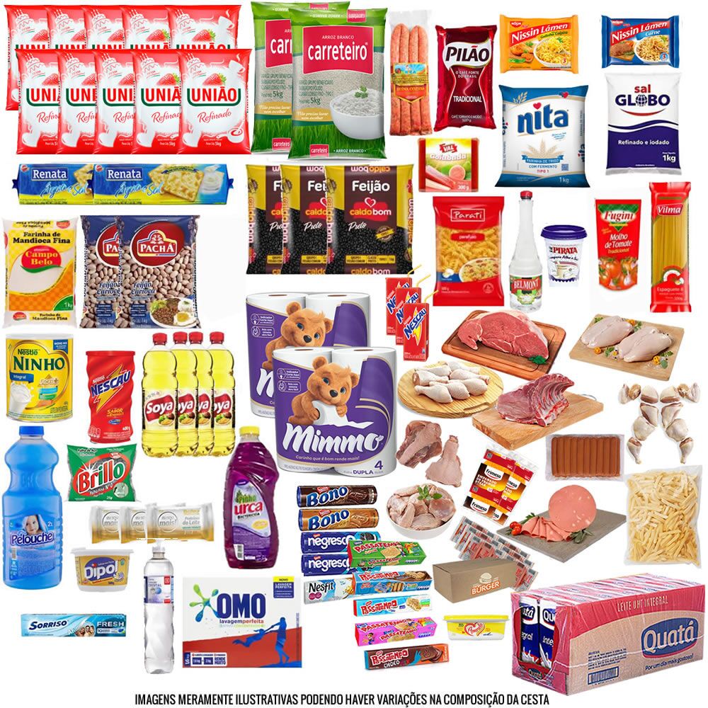 Cesta Básica Completa 101 Itens - Família Carioca
